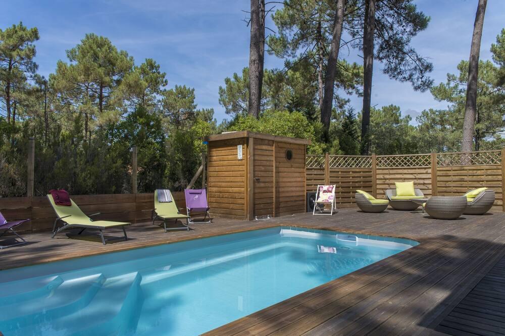 Proche Plages Sud et Centre Village. Villa Avec Piscine Dans Résidence Calme Aquitaine - Lacanau visuel 5/10