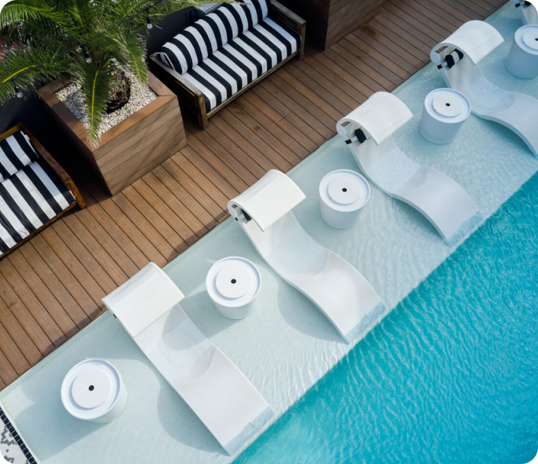 Hotel pool area amenity