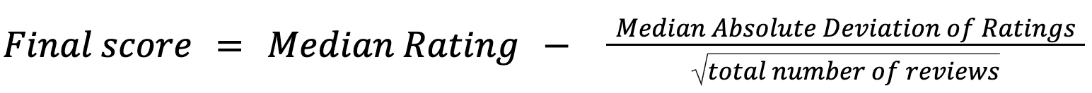Airline score calculation formula
