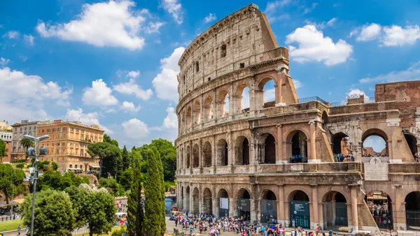 Rome cityscape and historic architecture