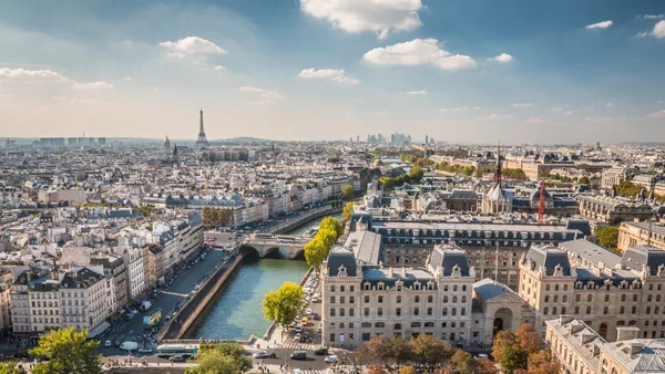 Paris skyline and Eiffel Tower