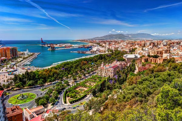 Vue sur Malaga depuis l'AC Hotel Malaga Palacio