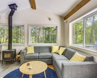 Tollhouse 10C: 3 br, ski-in/ski-out, woodstove, free ski shuttle, a/c, summer pool - Stowe - Sala de estar