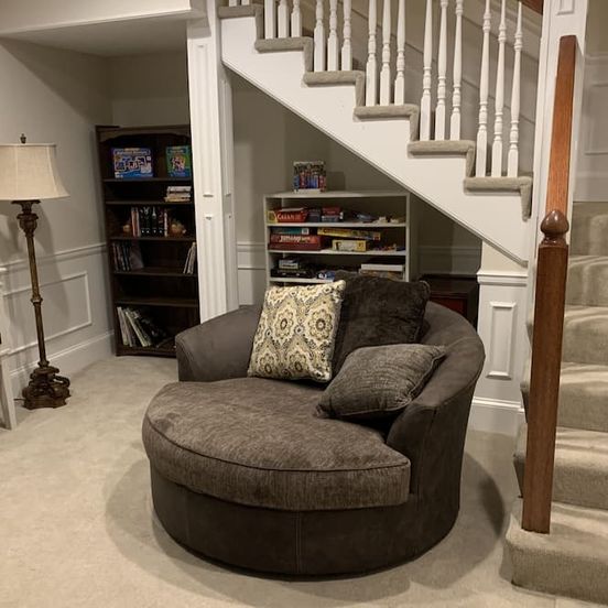 Living room view of Completely restored 1885 Queen Ann style home located next to the temple lot