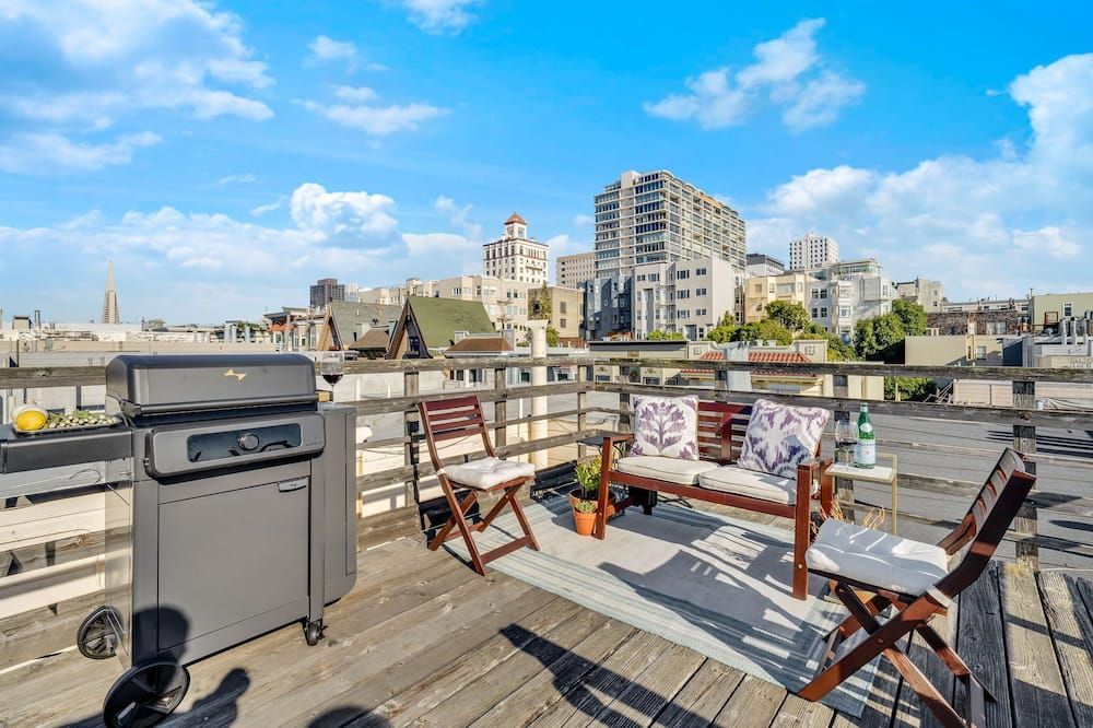 Nob Hobbing On Nob Hill-Roof Deck Views Of Golden Gate Bridge-Gorgeous Sunsets! - سان فرانسسكو - شرفة