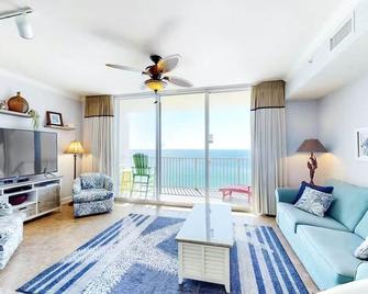 Corner Unit! Wall To Wall Ocean Views! Close To Pier Park! - Panama City Beach - Living room