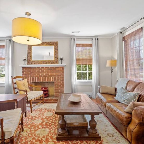 Living room view of Cottage In The Heart Of Downtown Beaufort Historic Area 5-Min Walk To River!