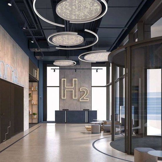 Lobby view of H2 Hotel Budapest