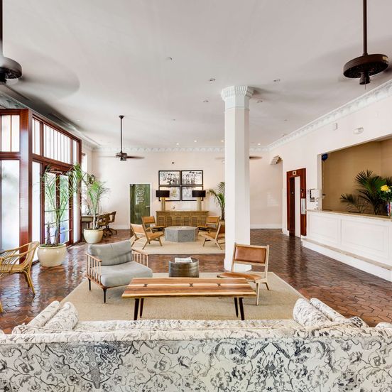 Lobby view of Clinton Hotel South Beach