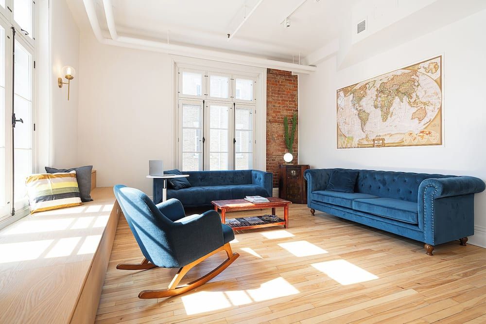 أوبيرج إنترناشونال دي كويبيك - هوستل - كويبيك ستي - غرفة معيشة