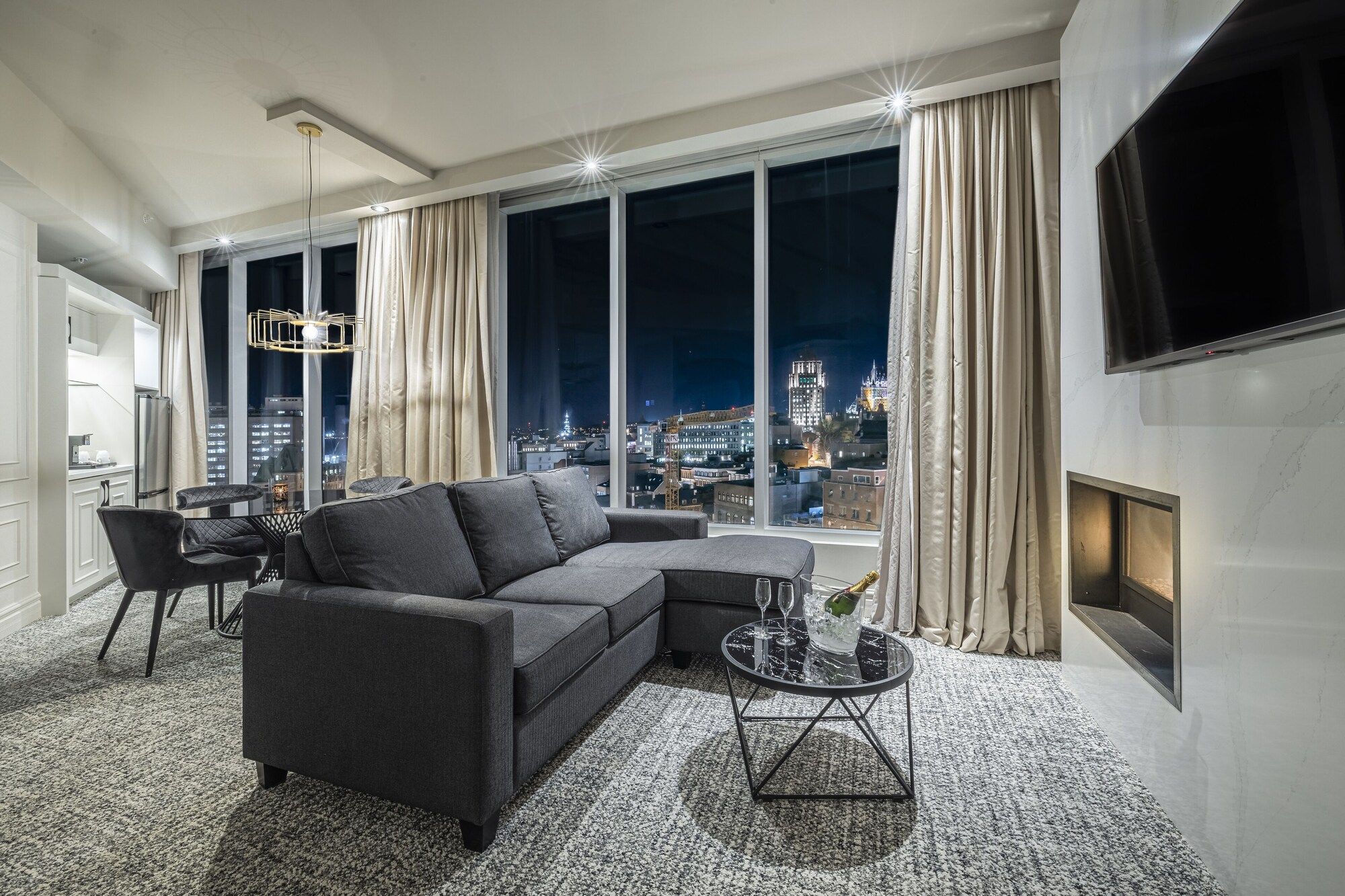 Living room view of Le Capitole Hotel