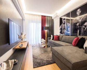 Acropolis View Deluxe Penthouse & Luxury Apartments - Athens - Living room