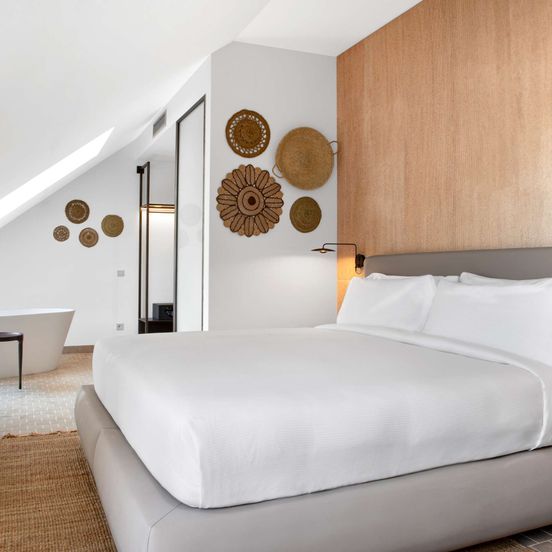 Bedroom view of Atocha Hotel Madrid, Tapestry Collection by Hilton