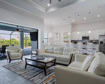 Brand New - Heated Pool & Modern Upgrades! - Villa Moonlight Breeze - Roelens Vacations - Matlacha - Living room