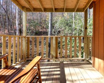 Log Cabin Getaway in the Mountains for Two near Maggie Valley, North Carolina - Cherokee - Balcony