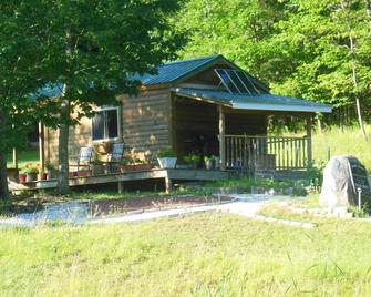 Rustic cabin, solarpower, heated, hiking, 3ponds,wildlife, dark skies/stargazing - Wellsville - Binnenhof
