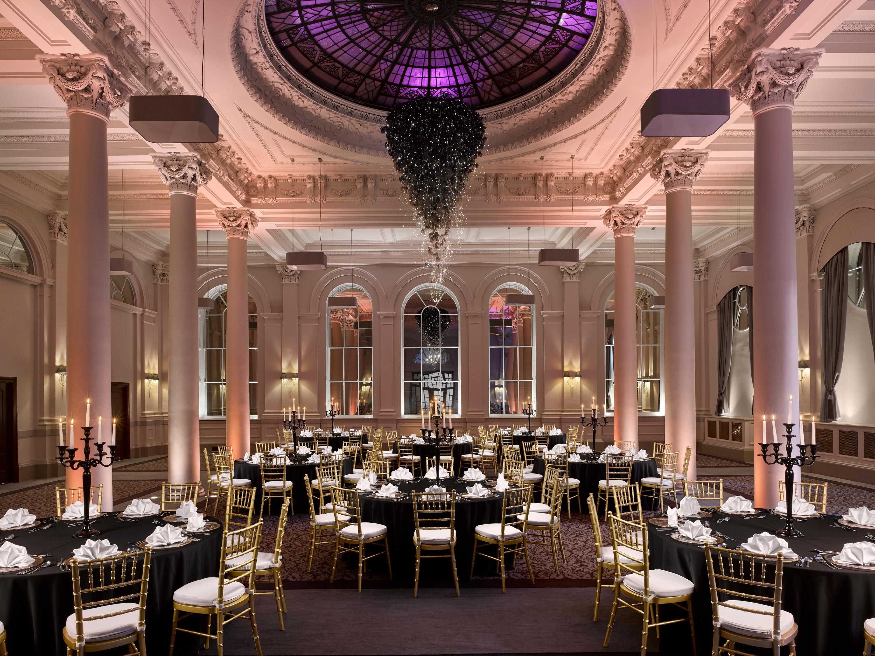 Banquet hall view of Intercontinental Edinburgh The George