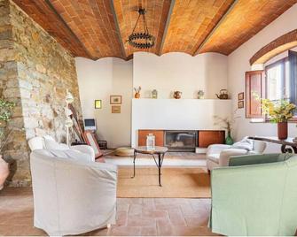 Authentic Tuscan House with an outdoor swimming pool - Castellina in Chianti - Pokój dzienny