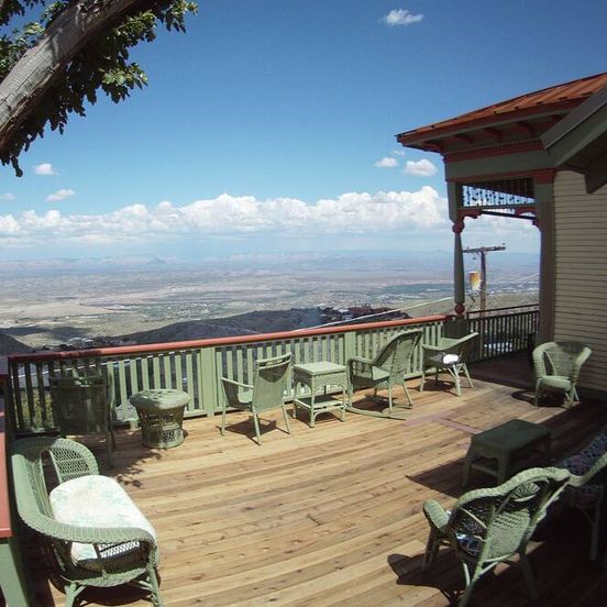 Balcony view of The John Riordan House. Built 1898. Vacant, Buried For 60 Years, Restored 2012