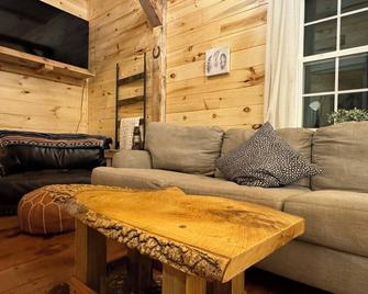 Charming rustic modern 2-bedroom cabin farm stay, privacy & close to town! - Athens - Living room