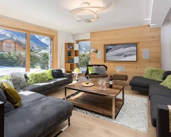 Chalet Montana- Chamonix All Year - شامونيكس-مون-بلان - غرفة معيشة
