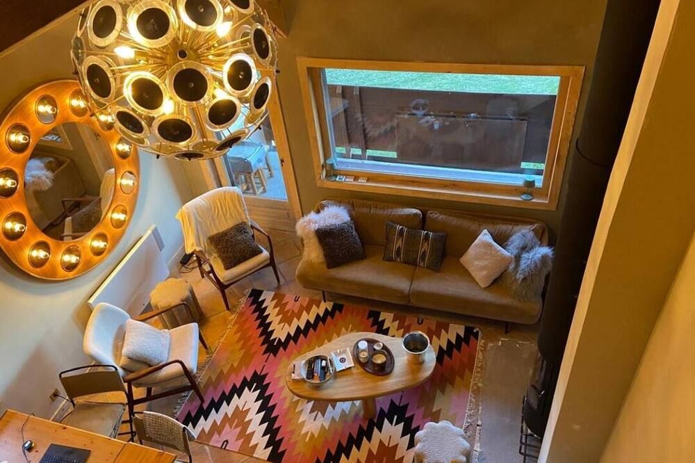 Soul Megeve: Panoramic view, Fireplace & Parking - Praz-sur-Arly - Wohnzimmer