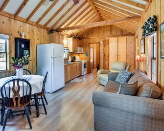 Cozy Dillard Cabin with Mountain Views and Pool Access - Dillard - Living room