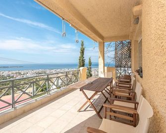 Luxury Home With Jacuzzi and Spectacular Sea Views for 8 Guests - Voúla - Balcony