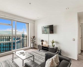 Luxury 2br Apt Pool, Gym, Prime Spot Zodiak Stays - Auckland - Stue