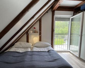 Cosy apartment in villa for 6 guests with WIFI, TV, terrace, pets allowed and parking - Frielendorf - Schlafzimmer