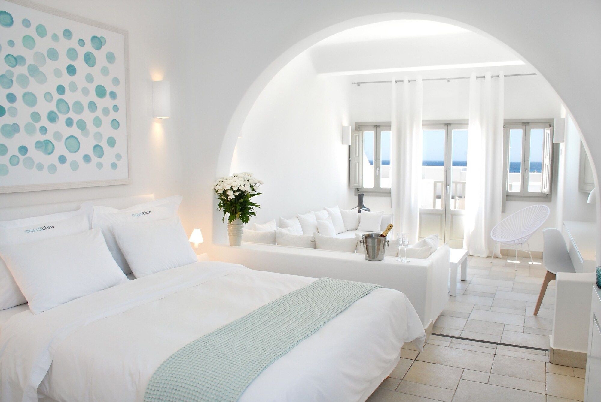 Aqua Blue Beach Hotel - Perissa - Dormitor