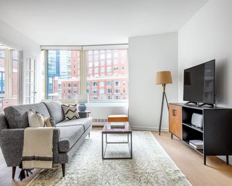 Blueground | Battery Park City, rooftop, nr Hudson River - Nueva York - Sala de estar