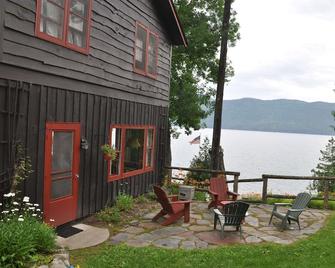 4 Br Lake George Waterfront Home W/ Dock, Rocking Porch, & Spectacular View - Silver Bay - Patio