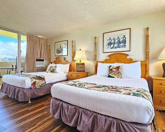 Diamond Head Beach Hotel 1005 Gold Coast 2full Beds Amazing Ocean Views W/Lanai - Honolulu - Bedroom