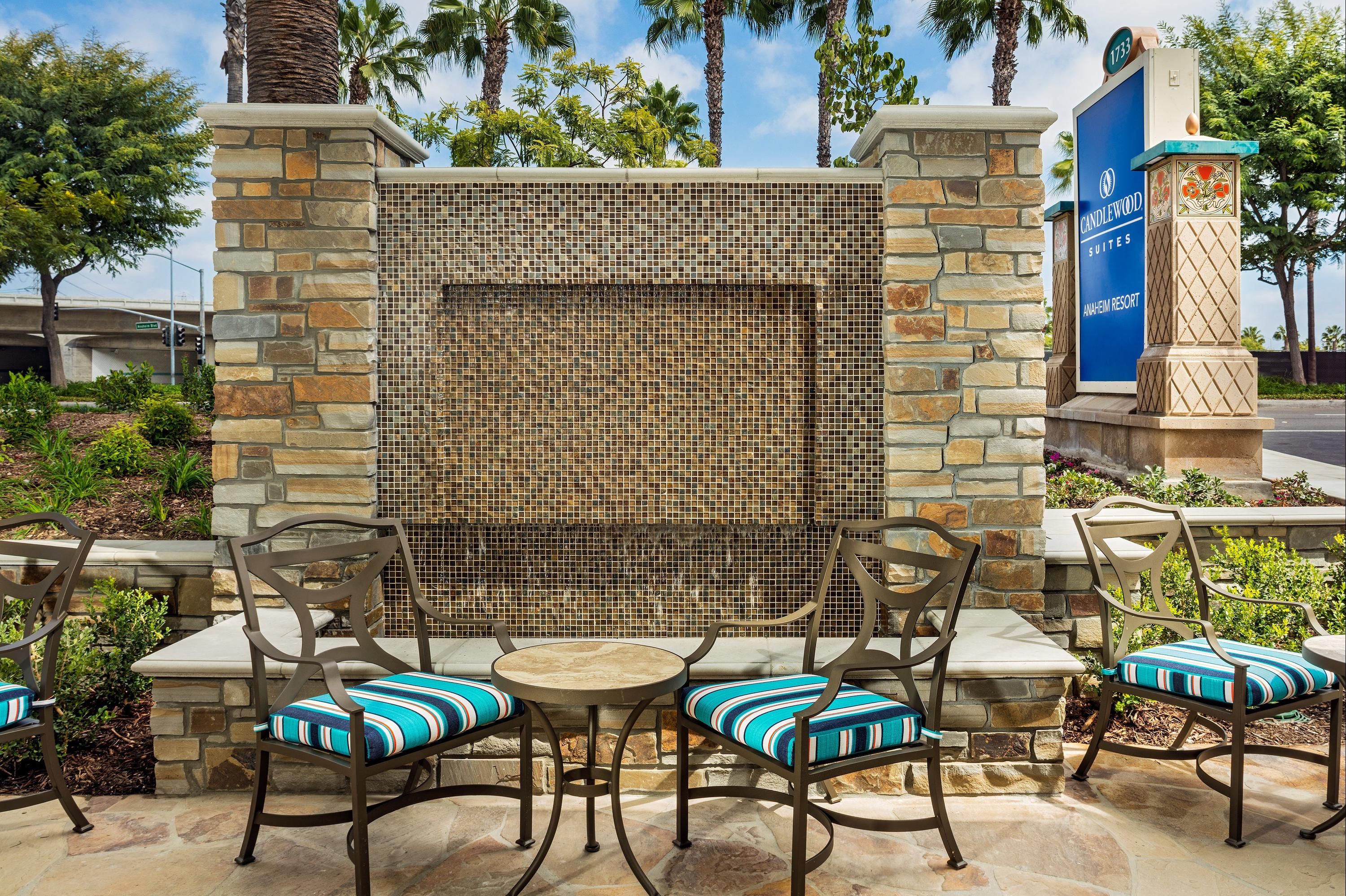 Patio view of Candlewood Suites Anaheim - Resort Area