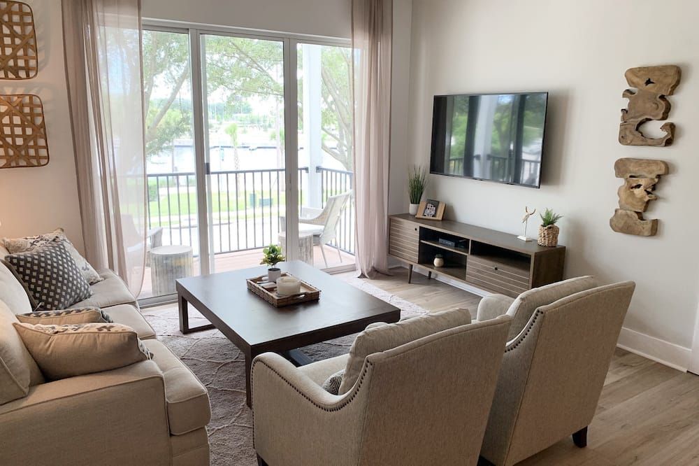 Executive 1 Bedroom Suite W/Waterview - Riverwalk Downtown Tampa - تامبا - غرفة معيشة
