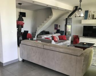 Villa , Piscine, vue Panoramique, Massif Forestier, Randonnée - Aurons - Sala de estar