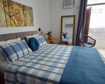 Ed. Fte. Gonzaga beach 14and sea view - Santos - Schlafzimmer