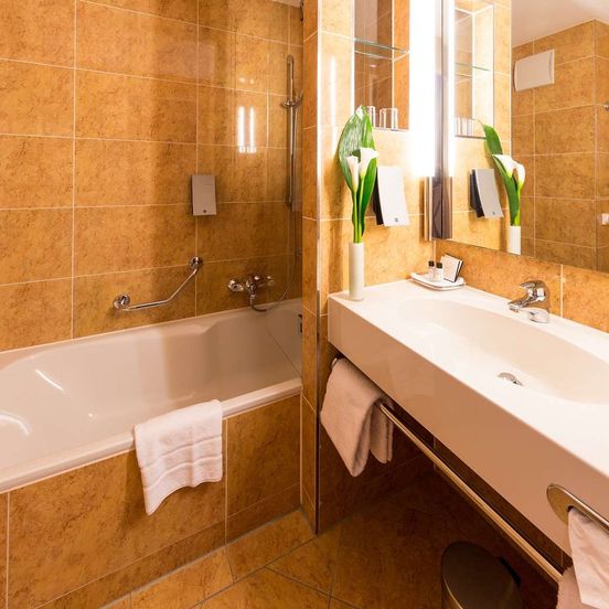 Bathroom view of relexa hotel Stuttgarter Hof