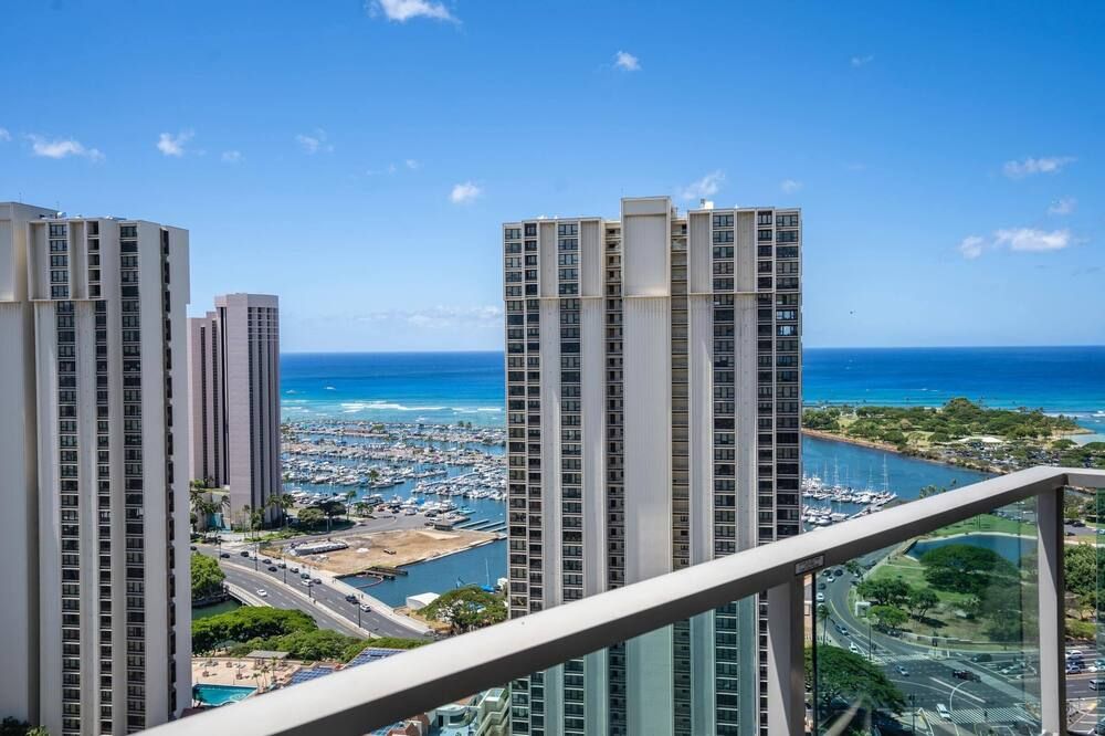 29th floor studio with two full size beds - הונולולו - מרפסת