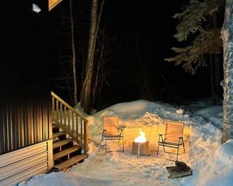 Talkeetna Tiny House Cabin Dragonfly Fire-pit/ski/bike/multi-use trails - Talkeetna - Patio