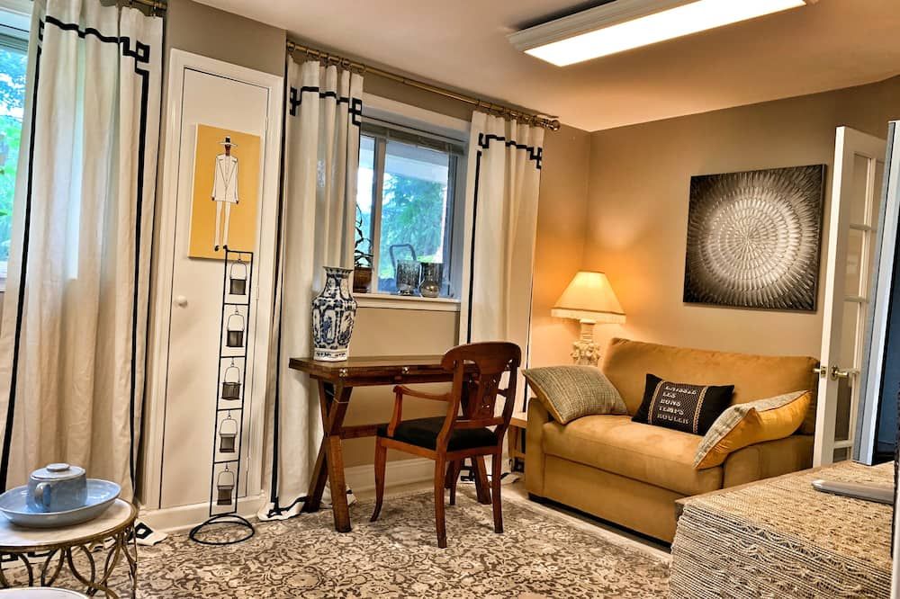 Living room view of Designer Chic 1bed & 1ba Private Apartment Close To DC/MD/Va