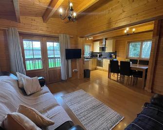 Four berth lodge with one master double and one twin each with wardrobe. - Crewkerne - Living room
