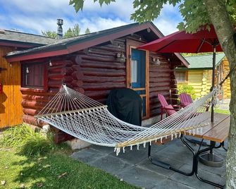 Summer Getaway - Cozy Log Cabin right on Crooked Lake Waterfront - Alanson - Patio