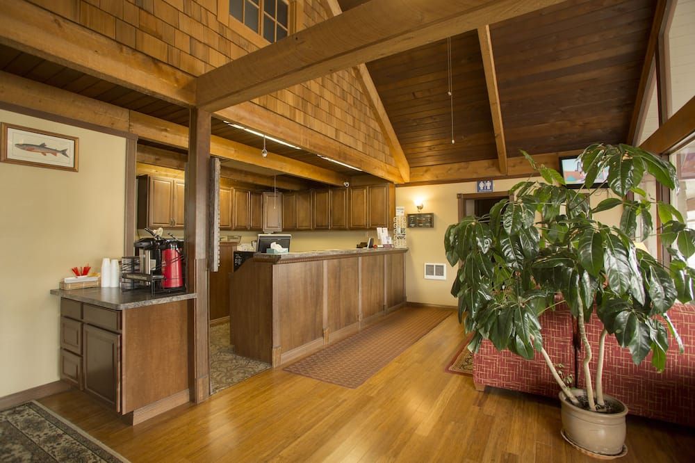 Front desk view of Forks Motel