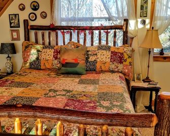 Lookout Mountain Clean & Cozy Cabin/ Great Views /Hot Tub, Hiking, Pet Friendly - Rising Fawn - Bedroom