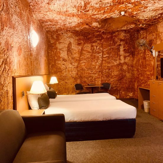 Bedroom view of Desert Cave Hotel