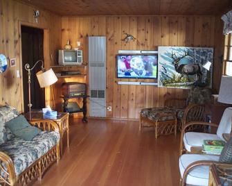 Upscale Lakefront Cabin with Boats, SUP's, Kayaks, swimming. Discounts available - Cambridge - Sala de estar