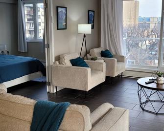 Smart Stylish Downtown Condo- 2 bedrooms - Saskatoon - Living room