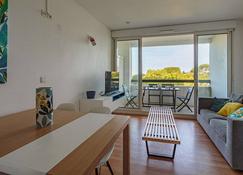 Aperçu mer: Bel appartement avec piscine, tennis et proche plage - FR-1-3-450 - Bidart - Wohnzimmer